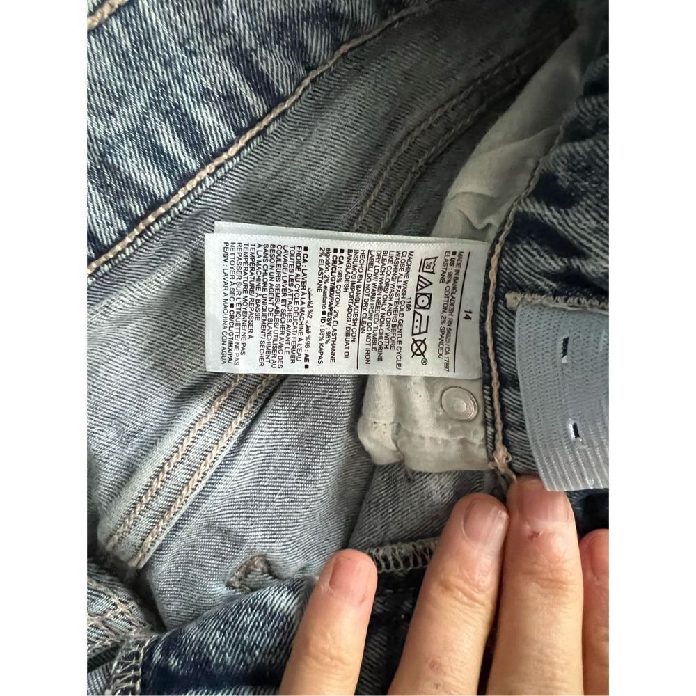 Old Navy light wash OG straight high rise girl’s jeans 14 - Picture 2 of 4